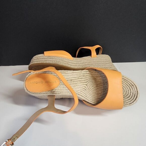 Antonio Melani Peach Colored Wedge Sandals - Picture 9 of 9